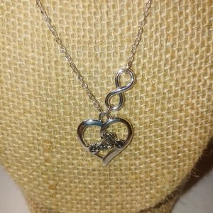 NWOT Silver Heart W/Harley & Eternity